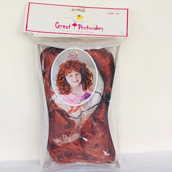 New w/Tag-Great Pretenders Red Wavy Hair Piece - Picture 3 of 9